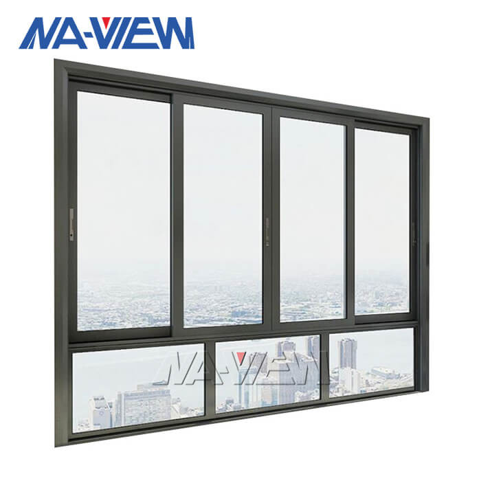एल्यूमीनियम 6063 फिसलने कार्यालय की खिड़की आंतरिक फिसलने ग्लास खिड़की